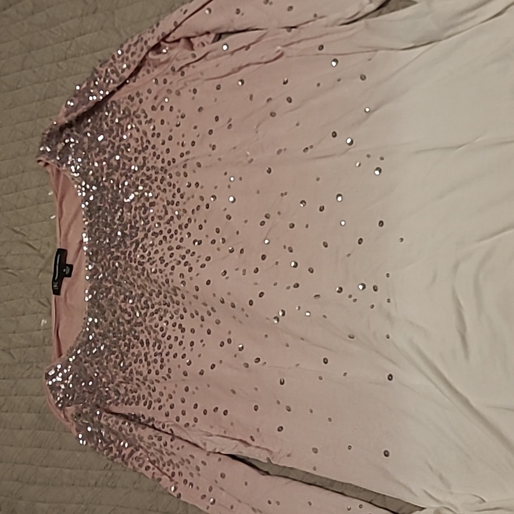 COPY - INC Womens ombre sparkle top